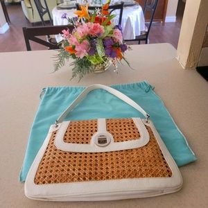 Tiffany & Co. wicker leather handbag 100%authentic